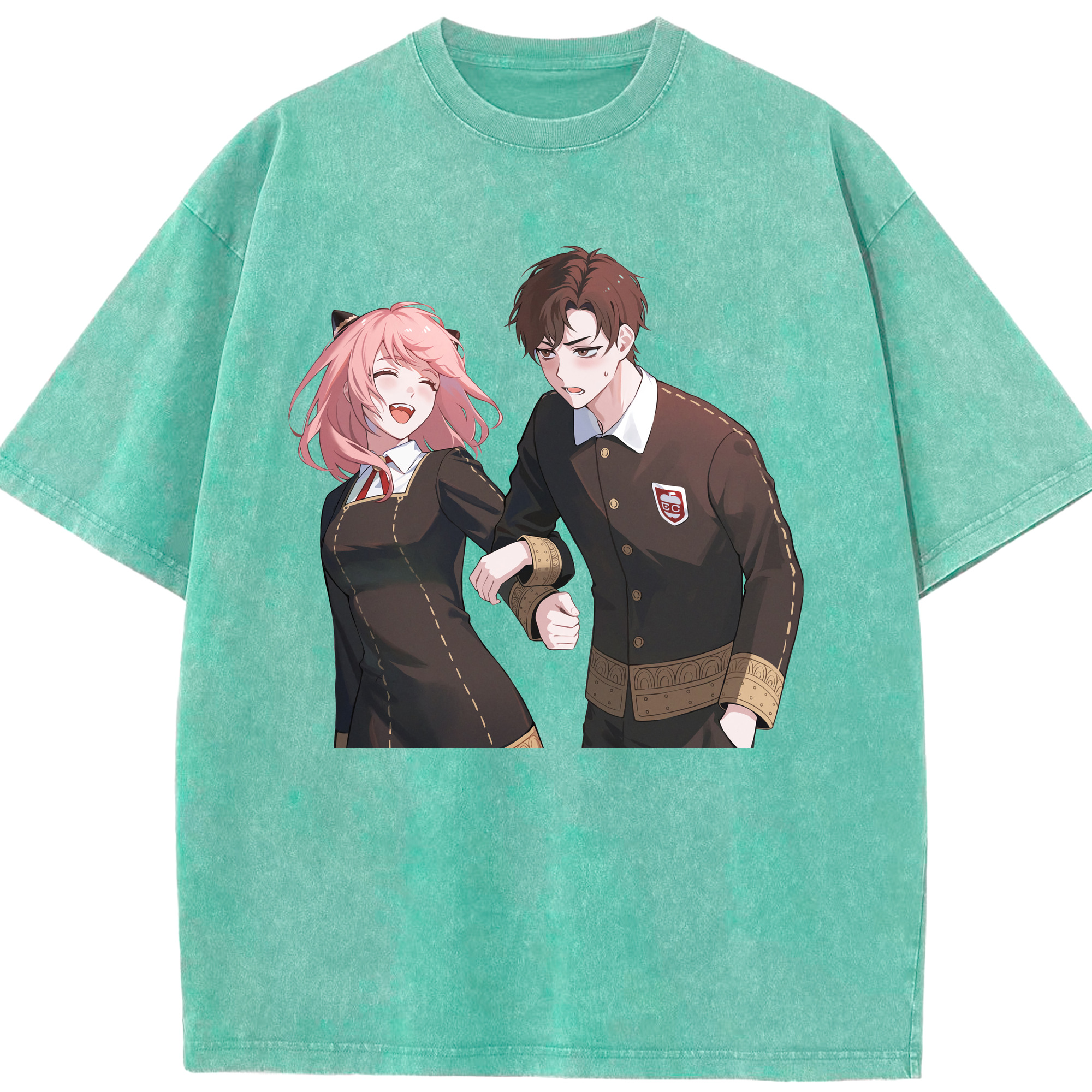 （画像用） SPY×FAMILY间谍家家酒 綿100% ヴィンテージ風 半袖Tシャツ（フロントプリント）